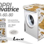 Coprilavatrice COPRI LAVATRICE PROTETTIVO CERNIERA LUX ORO FIORI 60*60*h80 cm