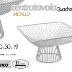 CENTROTAVOLA ALZATA PORTA FRUTTA PANE CESTINO QUADRATO METALLO BIANCO 30*19 CM