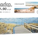 QUADRO STAMPA SU TELA Canvas LEGNO MARE SPIAGGIA PAESAGGI ASSORTITI 30*90 cm