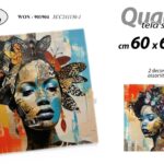 QUADRO STAMPA SU TELA Canvas LEGNO REGINA Donna AFRICA COLOR ASSORT 60*60cm