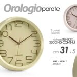 OROLOGIO DA PARETE TONDO MODERNO CLASSICO SILENZIOSO CHIC COLOR ASSORT ABS 31*5