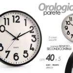 OROLOGIO DA PARETE TONDO CHIC SILENZIOSO MODERNO VINTAGE ABS COLOR ASSORT 40*5cm