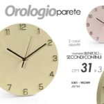 OROLOGIO DA PARETE TONDO MODERNO CLASSICO SILENZIOSO VERDE ROSA ASSORT ABS 31*3