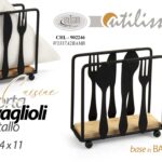 PORTA TOVAGLIOLI TAVOLA METALLO NERO RISTORANTE PUB CASA MODERNO CUISINE 12*4*11