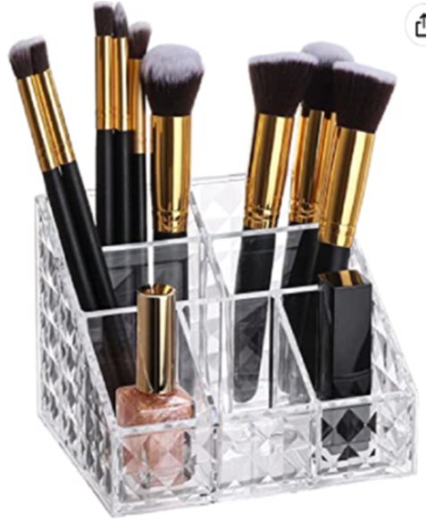 8025569902277 Organizer make-up multiuso porta trucchi pennelli rossetti acrilico ass 15x12x10 - immagine 1