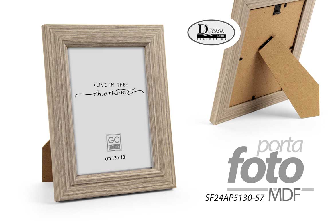 8025569902581 CORNICE PORTAFOTO DA TAVOLO FOTO ROVERE MODERNO CLASSICO LEGNO 20*15 cm - immagine 1