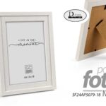 CORNICE PORTAFOTO DA TAVOLO FOTO MODERNO CLASSICO LEGNO M BIANCO 18*13 cm
