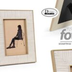 CORNICE PORTAFOTO DA TAVOLO FOTO MODERNO CLASSICO LEGNO MARRONE BIANCO 20*15 cm