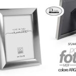 CORNICE PORTAFOTO DA TAVOLO FOTO MODERNO CLASSICO LEGNO COLOR ARGENTO 10*15 cm