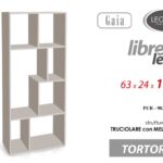 LIBRERIA TORTORA MODERNA LEGNO ME SCAFFALE SALVASPAZIO CASA UFFICIO 150*63*24 cm
