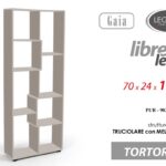 SCAFFALE SALVASPAZIO LIBRERIA 8 RIPIANI SALOTTO UFFICIO BAGNO TORTORA 178*70*24