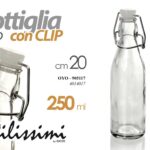 BOTTIGLIA VETRO VINO OLIO ACETO Liquore Chiusura a Leva VINTAGE 250 ML AS 20*6cm