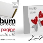 ALBUM PORTAFOTO FOTOGRAFICO LIBRO PORTA FOTO MODERNO CUORI LOVE 25 PAGINE 26*28