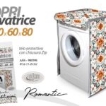 Coprilavatrice COPRI LAVATRICE PROTETTIVO IMPERMEABILE CERNIERA ROMANTIC 80*60cm