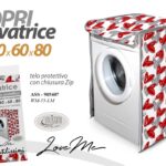 Coprilavatrice COPRI LAVATRICE PROTETTIVO IMPERMEABILE CERNIERA CUORI 60*60*80