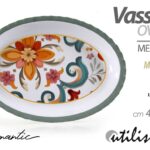 Vassoio piatto da portata cucina giardino ovale portata melamina resist 43x29