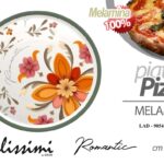 PIATTO PIZZA ROMANTICO FIORI MELAMINA PIZZERIA RISTORANTE TAVOLA CALDA Ø33 cm