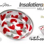 Insalatiera ciotola cuori tonda cucina giardino barca campeggio melamina 18*4,5