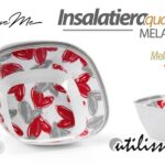 Insalatiera ciotola cuori quadrata cucina giardino campeggio melamina 30*10 cm