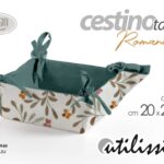 Cestino quadrato pane portapane cesto cesta fiori romantico tessuto 20*9 cm