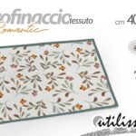 Strofinaccio canovaccio cucina romantico fiori bianco verde tessuto 40*60 cm