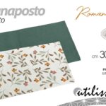 Tovaglietta americana segnaposto rettangolare fiori romantico tessuto 45x30 cm