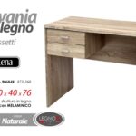SCRIVANIA SCRITTOIO SALVASPAZIO TAVOLO PORTA PC MODERNO ROVERE NATURAL 80*40*H76