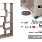 SCAFFALE SALVASPAZIO LIBRERIA 8 RIPIANI SALOTTO UFFICIO BAGNO NATURALE 178*70*24