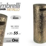 PORTA OMBRELLI METALLO ANTICATO TONDO MARTELLO CLASSICO MODERNO ORO BRONZO 55*20