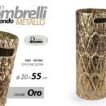 PORTA OMBRELLI METALLO ANTICATO TONDO RITAG CLASSICO MODERNO ORO BRONZO 55*20cm