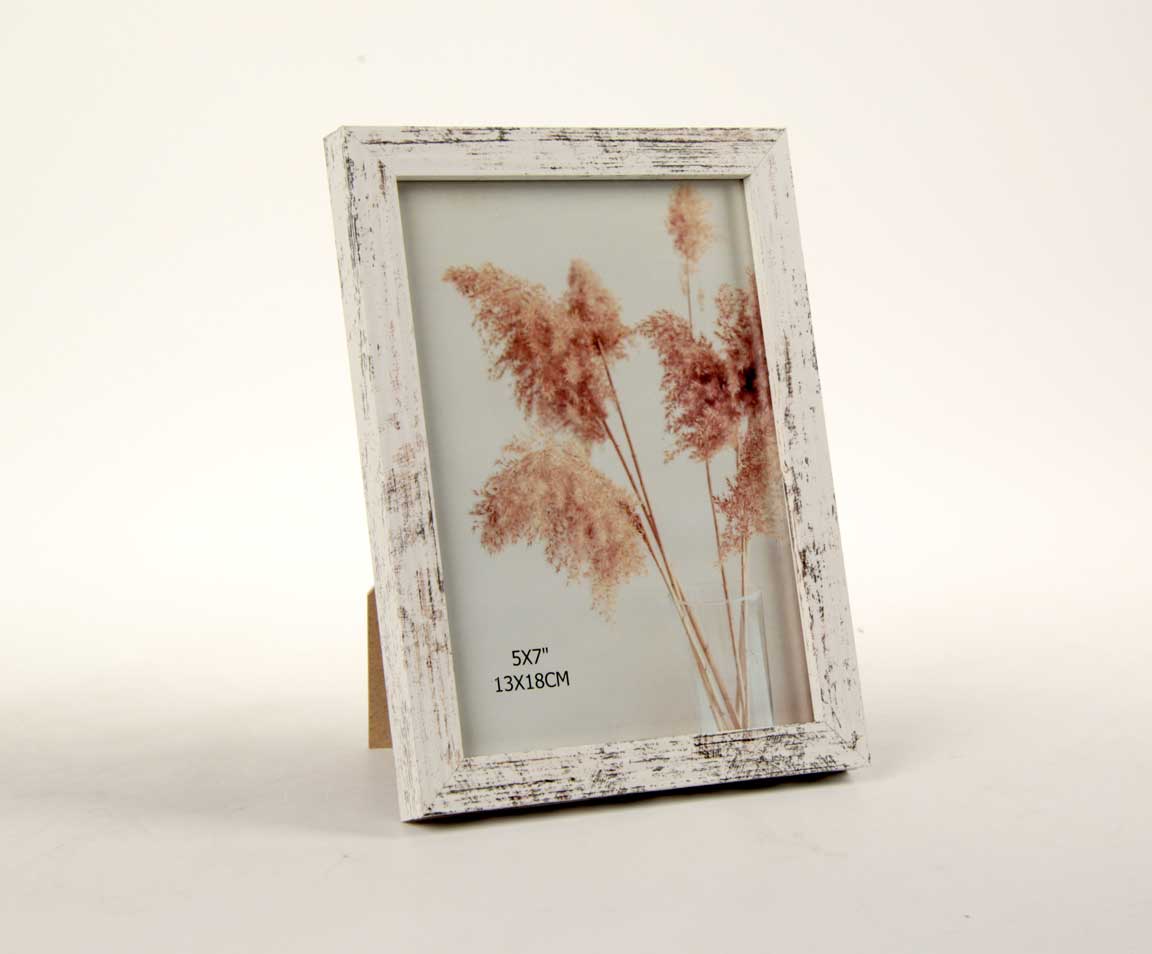8025569908101 CORNICE PORTAFOTO DA TAVOLO LEGNO BIANCO ANTICATO FOTO CLASSICA MODERNO 20*25 cm - immagine 1