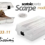 SCATOLA PORTA SCARPE CONTENITORE ORGANIZER PORTASCARPE SALVASPAZIO 33*18*11 cm