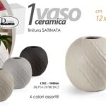 VASO SFERA PIANTE FIORI CERAMICA SATINATO CLASSICO MODERNO VINTAGE ASS 12*12