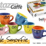 6 TAZZINE CAFFè TAZZE Le Smorfie Smile VISO FACCE BUFFE Design ESPRESSO 100 cc