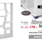 SCAFFALE SALVASPAZIO LIBRERIA 8 RIPIANI SALOTTO UFFICIO BAGNO BIANCO 178*70*24cm