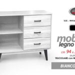MOBILETTO SALVASPAZIO MODERNO BASSO LIBRERIA CASSETTIERA ARMADIETTO 94*38*h80 cm
