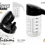 OLIERA GRADUATA VETRO BOTTIGLIA OLIO DOSATORE TAPPO MANICO COLOR ASS 660ML 17cm