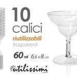 10 Calici margarita finger food aperitivo festa coppe cocktail plastica 8 cm
