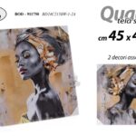 QUADRO STAMPA SU TELA Canvas LEGNO Donna SEXY POSA GRIGIO COLOR ASSORT 45*45 cm