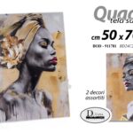 QUADRO STAMPA SU TELA Canvas LEGNO Donna SEXY POSA GRIGIO COLOR ASSORT 50*70cm