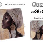 QUADRO STAMPA SU TELA Canvas LEGNO Donna SEXY AFRICA AFRICANA ASSORT 60*60 cm