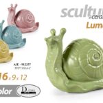 LUMACA SOPRAMMOBILE BOMBONIERA SCULTURA CERAMICA MODERNO COLOR ASS 16CM