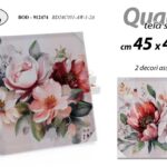 QUADRO STAMPA SU TELA Canvas LEGNO FIORI FIORE COLOR ASSORTITI FASCIO 45*45 cm