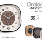 OROLOGIO DA PARETE QUADRATO SILENZIOSO MODERNO VINTAGE ABS COLOR ASSORT 30 cm