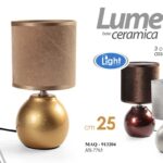 LAMPADA LUMETTO ABAT JOUR DA TAVOLO SCRIVANIA CAMERA CERAMICA COLOR ASSOR 25cm