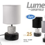 LAMPADA LUMETTO ABAT JOUR DA TAVOLO SCRIVANIA CAMERA CERAMICA COLOR ASSORT 25 cm