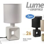 LAMPADA LUMETTO ABAT JOUR DA TAVOLO SCRIVANIA CAMERA CERAMICA QUADRO ASSORT 26cm