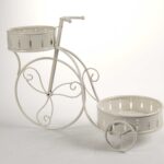 VASO BICICLETTA METALLO PORTA PIANTA FIORI BICI VINTAGE RETRò 2 POSTI 56*25*42cm