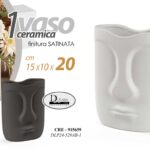 VASO VOLTO MASCHERA TRIBALE CERAMICA SCULTURA CLASSICO MODERNO VINTAGE ASS 20CM