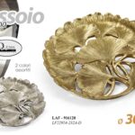VASSOIO TONDO IN RESINA COLOR ORO ARGENTO ASSOR FIORI CLASSICO MODERNO 30*30*3cm